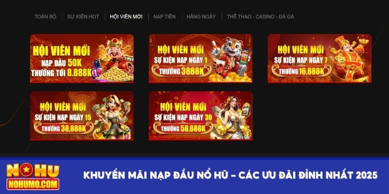 Khuyến mãi nạp đầu Nổ Hũ