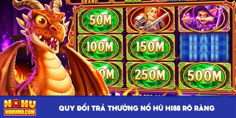 Quy đổi trả thưởng nổ hũ HI88 rõ ràng